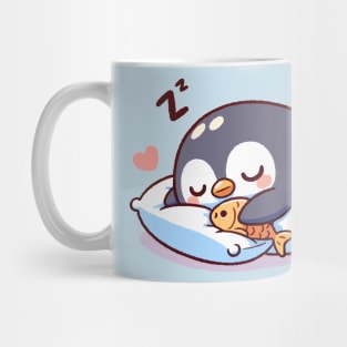 cute penguin sleeping Mug